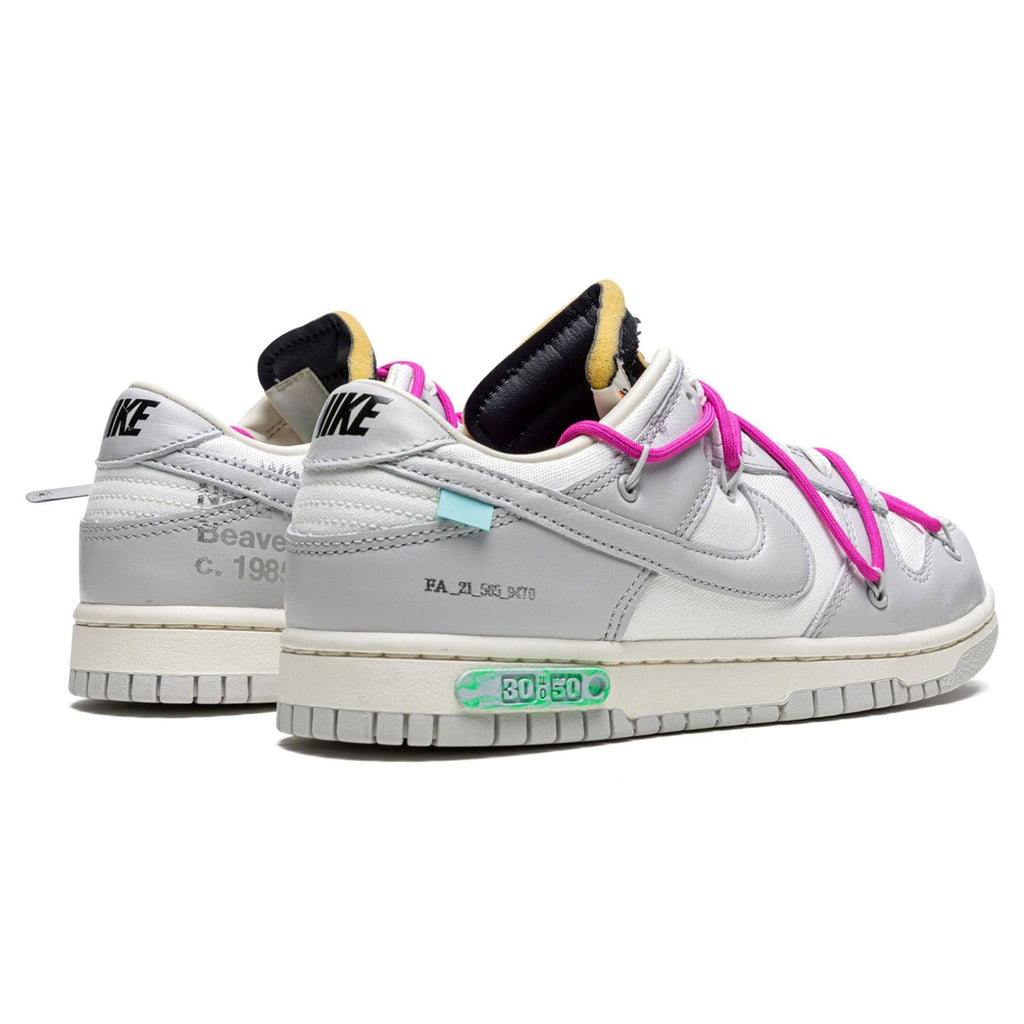 Off-White x Nike Dunk Low 'Lot 30 of 50' — UK 3 | EU 35.5 | US 3.5 — Back View