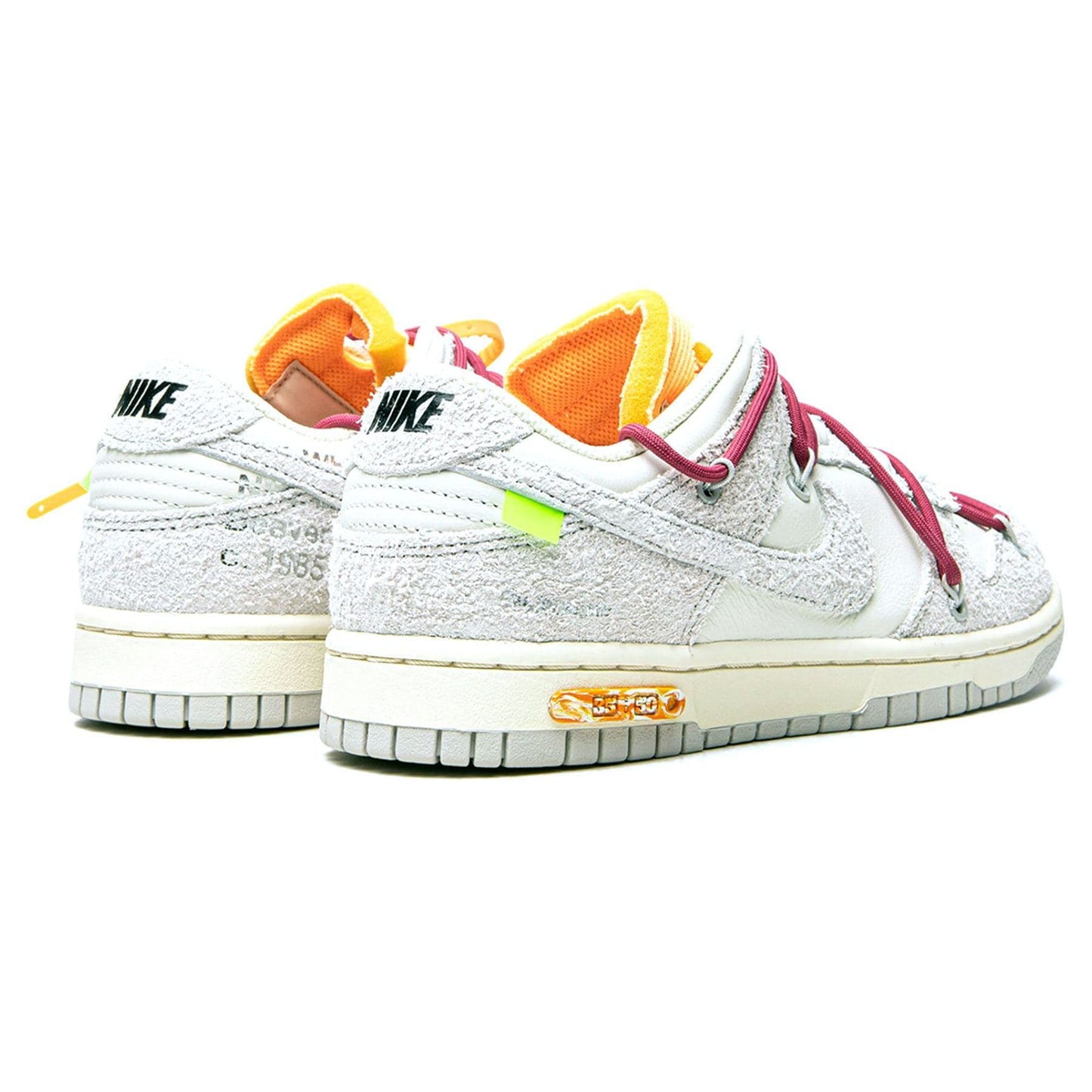 Off-White x Nike Dunk Low 'Lot 35 of 50' — UK 3 | EU 35.5 | US 3.5 — Back View
