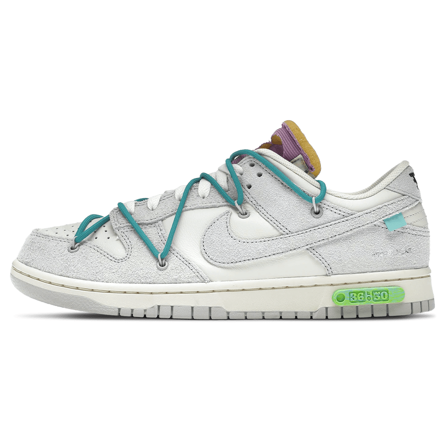 Off-White x Nike Dunk Low 'Lot 36 of 50' — UK 3 | EU 35.5 | US 3.5 — Front View