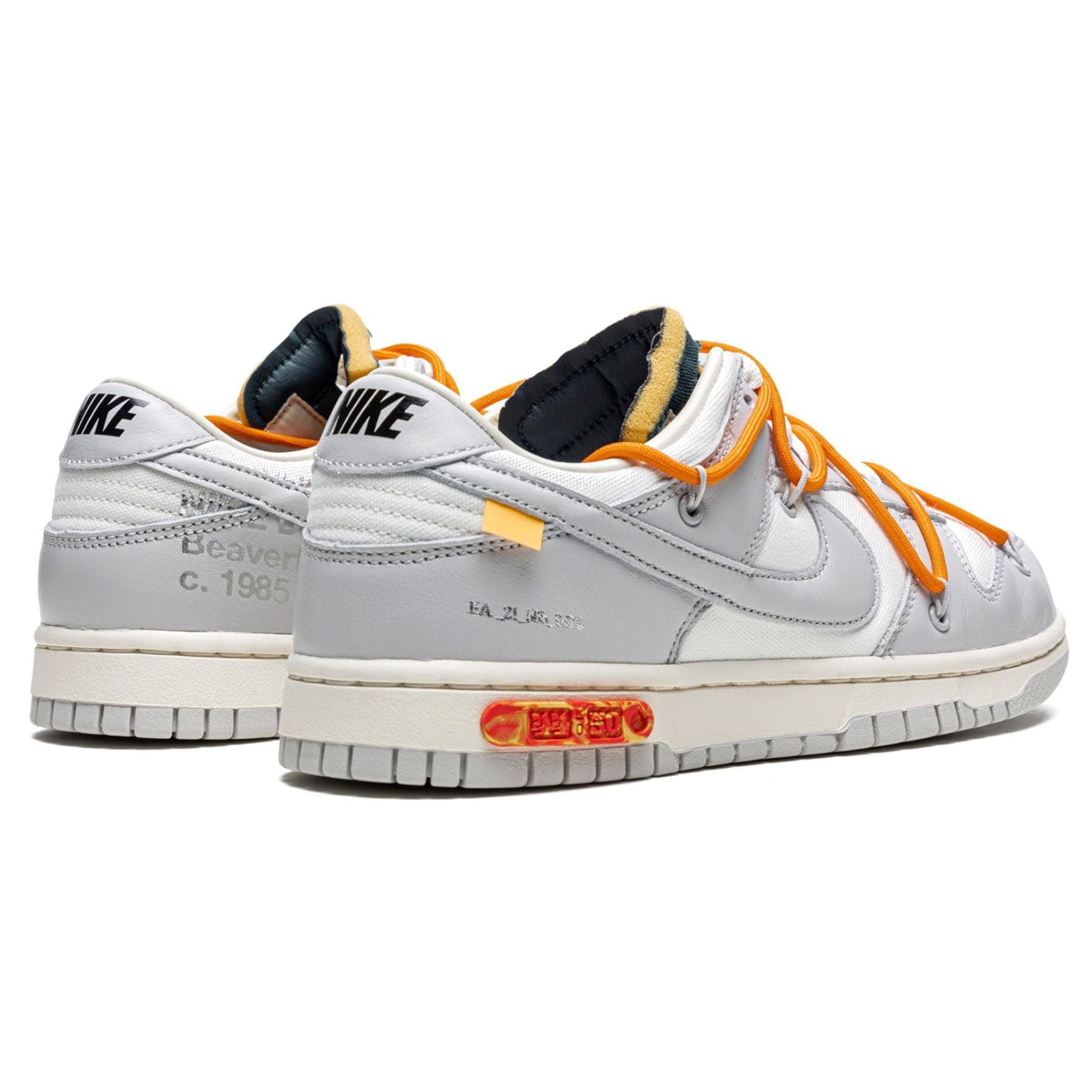 Off-White x Nike Dunk Low 'Lot 44 of 50' — UK 3 | EU 35.5 | US 3.5 — Back View