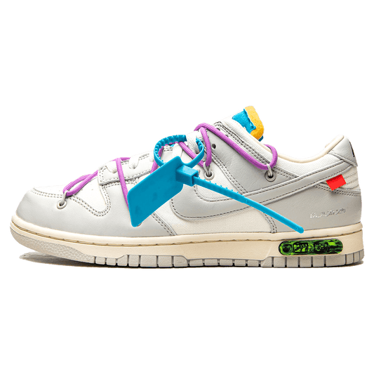 Off-White x Nike Dunk Low 'Lot 47 of 50' — UK 3 | EU 35.5 | US 3.5 — Front View