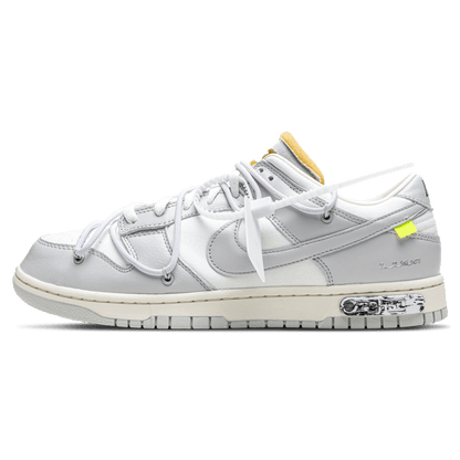 Off-White x Nike Dunk Low 'Lot 49 of 50' — UK 3 | EU 35.5 | US 3.5 — Front View