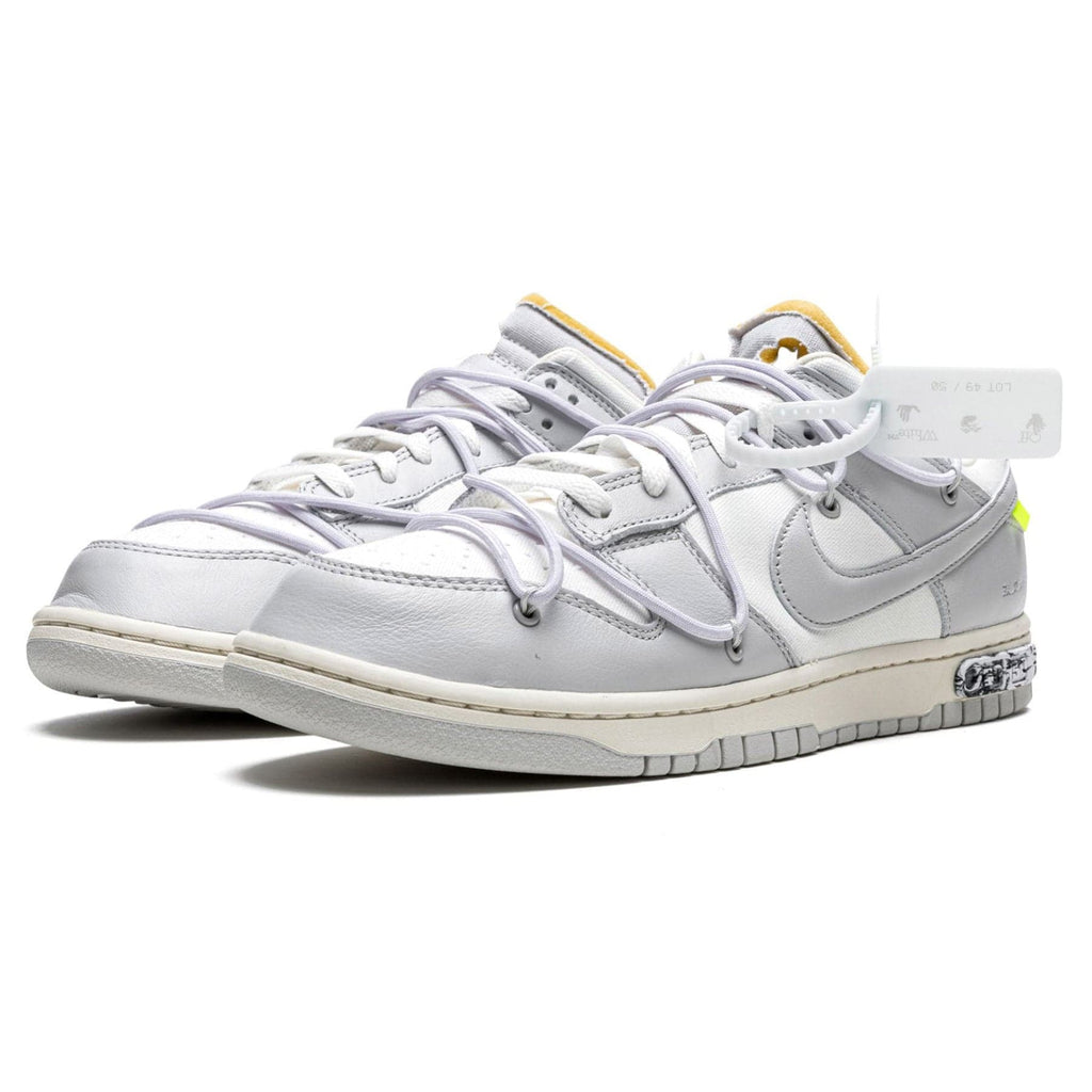 Off-White x Nike Dunk Low 'Lot 49 of 50' — UK 3 | EU 35.5 | US 3.5 — Side View