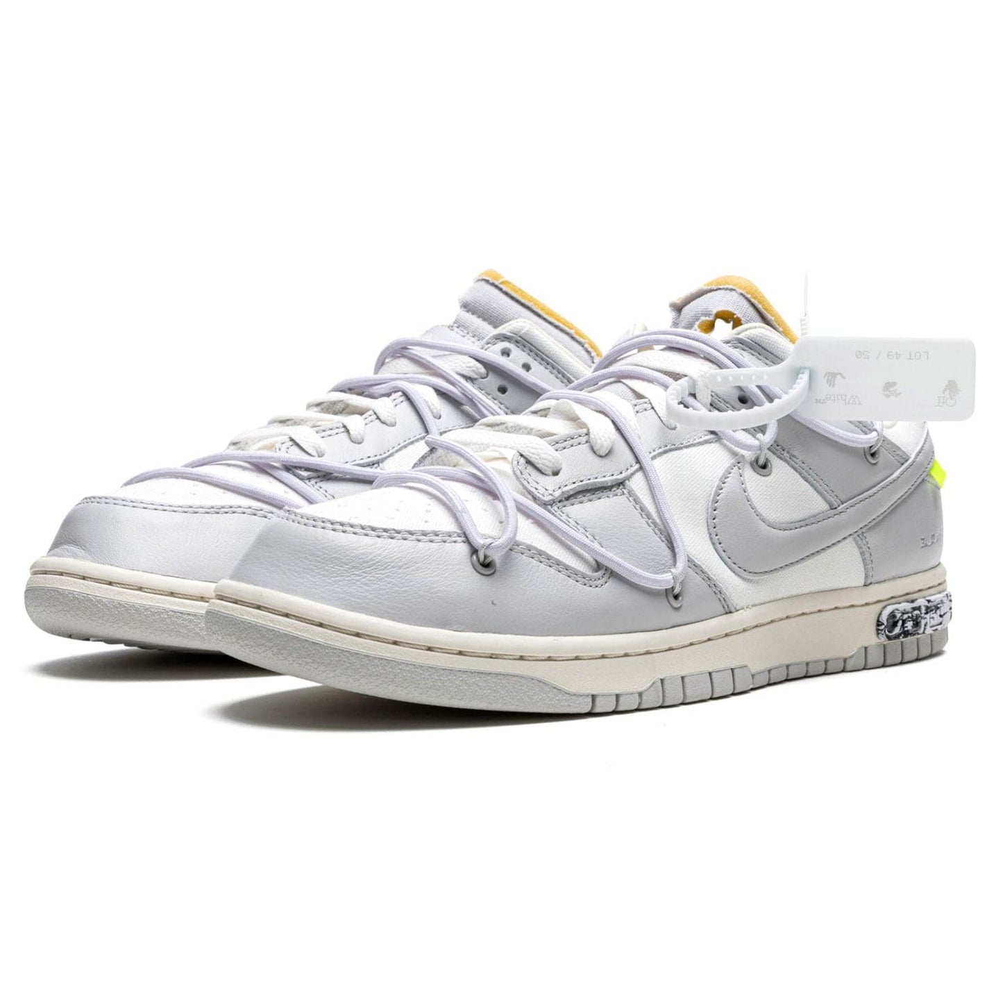 Off-White x Nike Dunk Low 'Lot 49 of 50' — UK 3 | EU 35.5 | US 3.5 — Side View