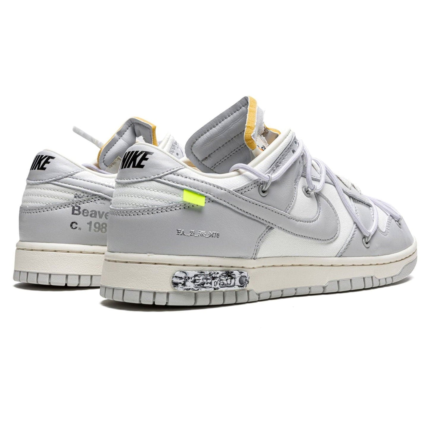 Off-White x Nike Dunk Low 'Lot 49 of 50' — UK 3 | EU 35.5 | US 3.5 — Back View
