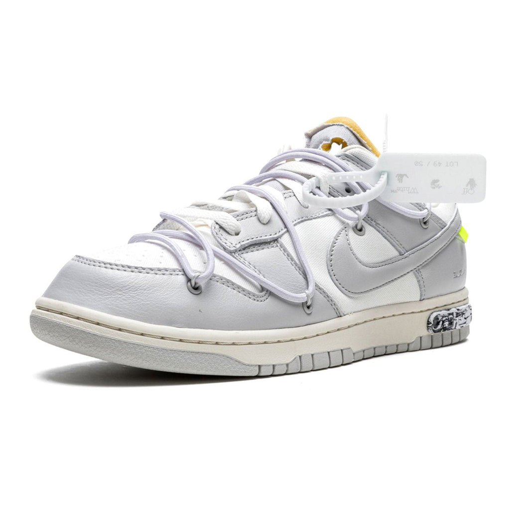 Off-White x Nike Dunk Low 'Lot 49 of 50' — UK 3 | EU 35.5 | US 3.5 — Top View
