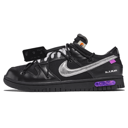 Off-White x Nike Dunk Low 'Lot 50 of 50' — UK 3 | EU 35.5 | US 3.5 — Front View