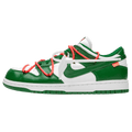OFF-WHITE x Nike Dunk Low 'Pine Green' — UK 3 | EU 35.5 | US 3.5 — Front View