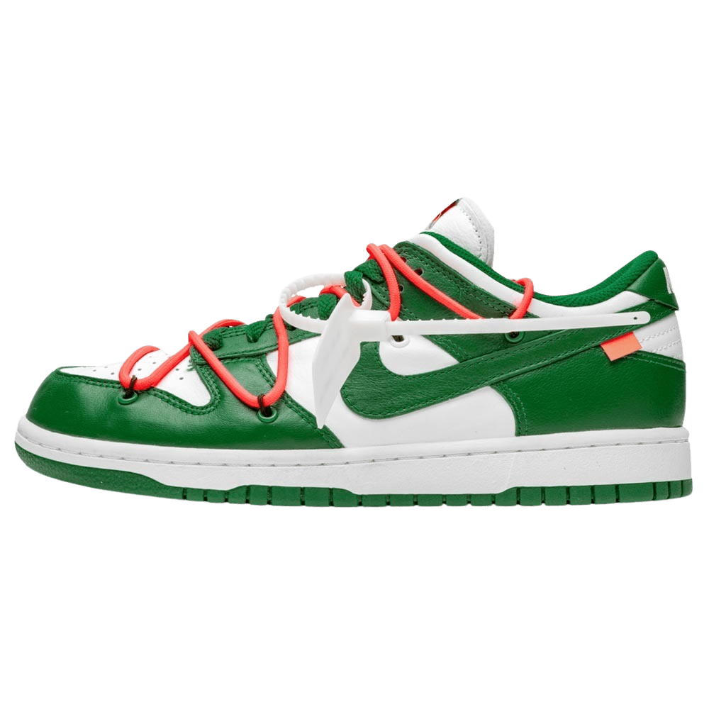 OFF-WHITE x Nike Dunk Low 'Pine Green' — UK 3 | EU 35.5 | US 3.5 — Front View