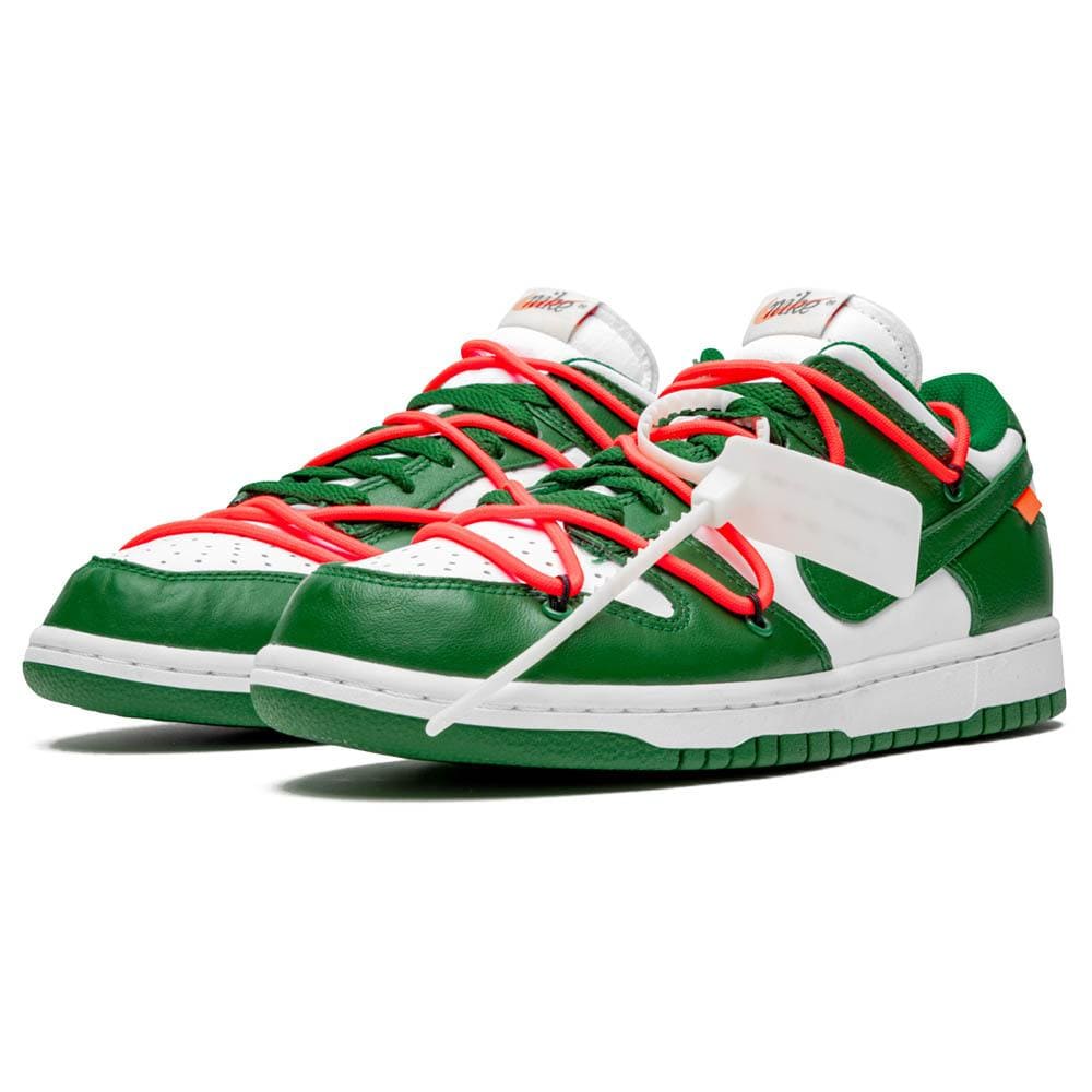 OFF-WHITE x Nike Dunk Low 'Pine Green' — UK 3 | EU 35.5 | US 3.5 — Side View