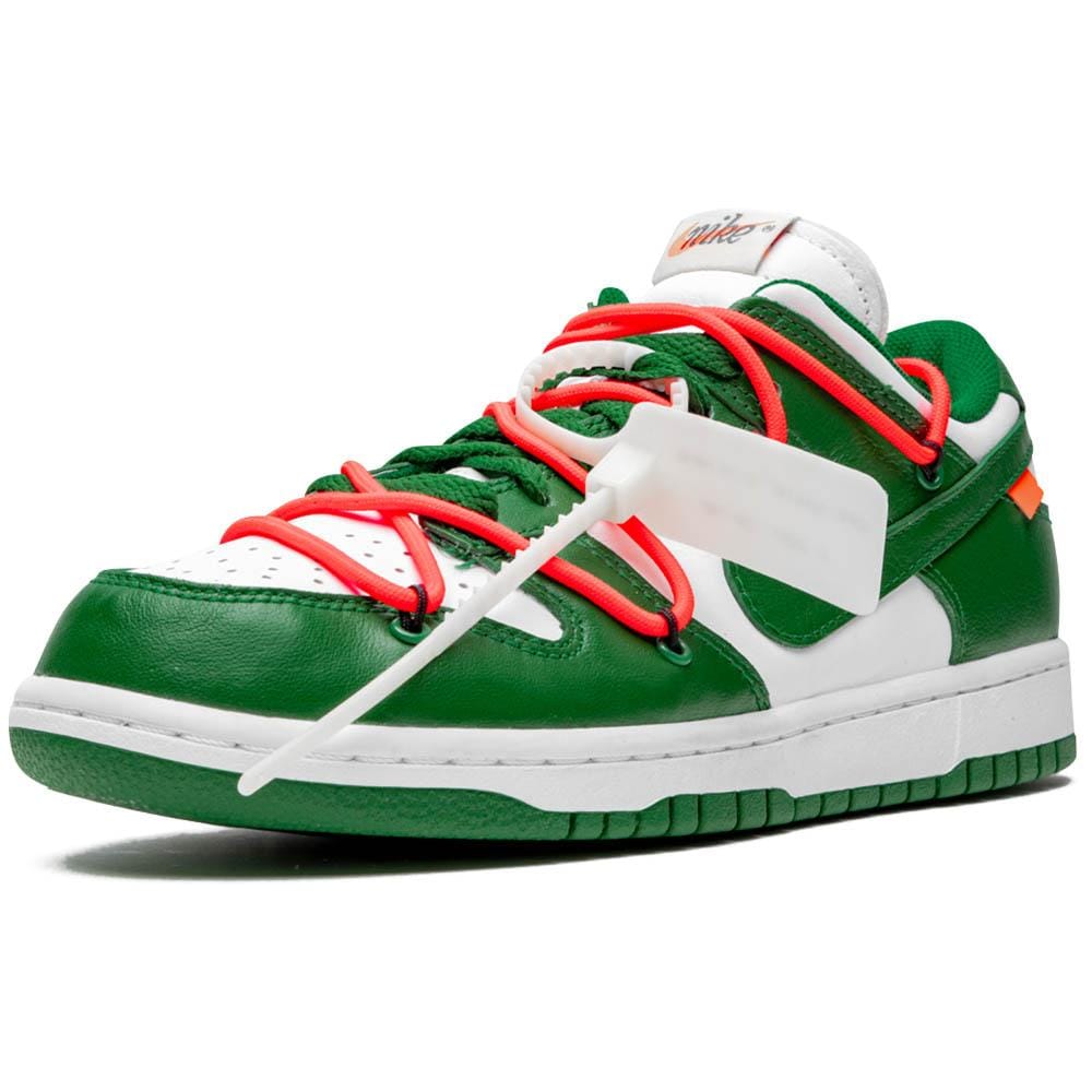 OFF-WHITE x Nike Dunk Low 'Pine Green' — UK 3 | EU 35.5 | US 3.5 — Top View