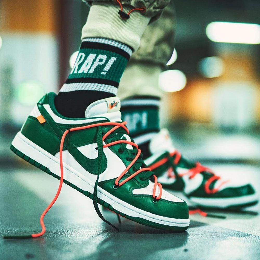 OFF-WHITE x Nike Dunk Low 'Pine Green' — UK 3 | EU 35.5 | US 3.5 — Alternate View 7
