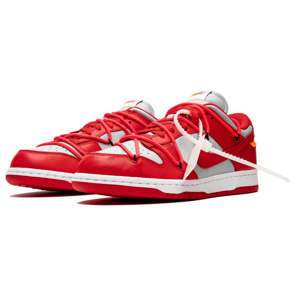 OFF-WHITE x Nike Dunk Low 'University Red' — UK 3 | EU 35.5 | US 3.5 — Side View