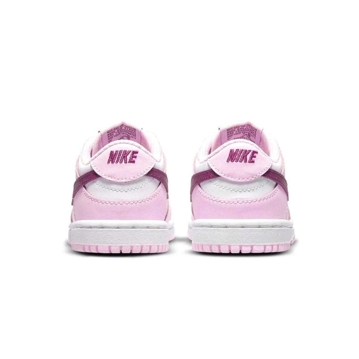 Nike Dunk Low TD 'Pink Foam Dark Beetroot' — UK 0C | EU 15 | US 0C — Back View