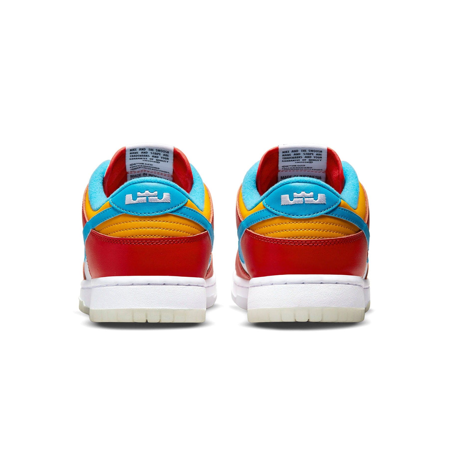 Nike Dunk Low QS 'LeBron James Fruity Pebbles' — UK 3 | EU 35.5 | US 3.5 — Top View