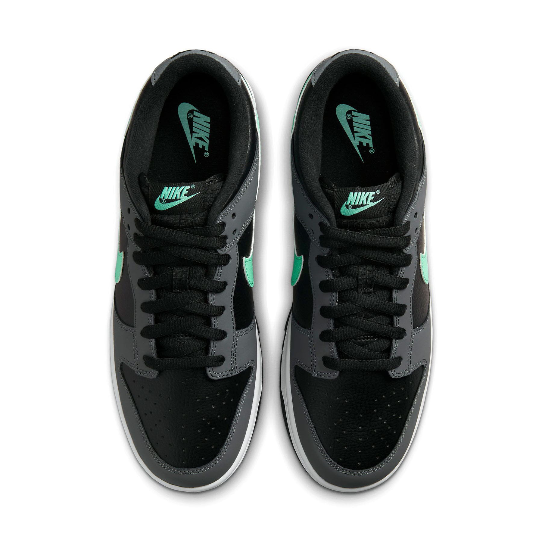 Nike Dunk Low 'Black Green Glow' — UK 3 | EU 35.5 | US 3.5 — Back View