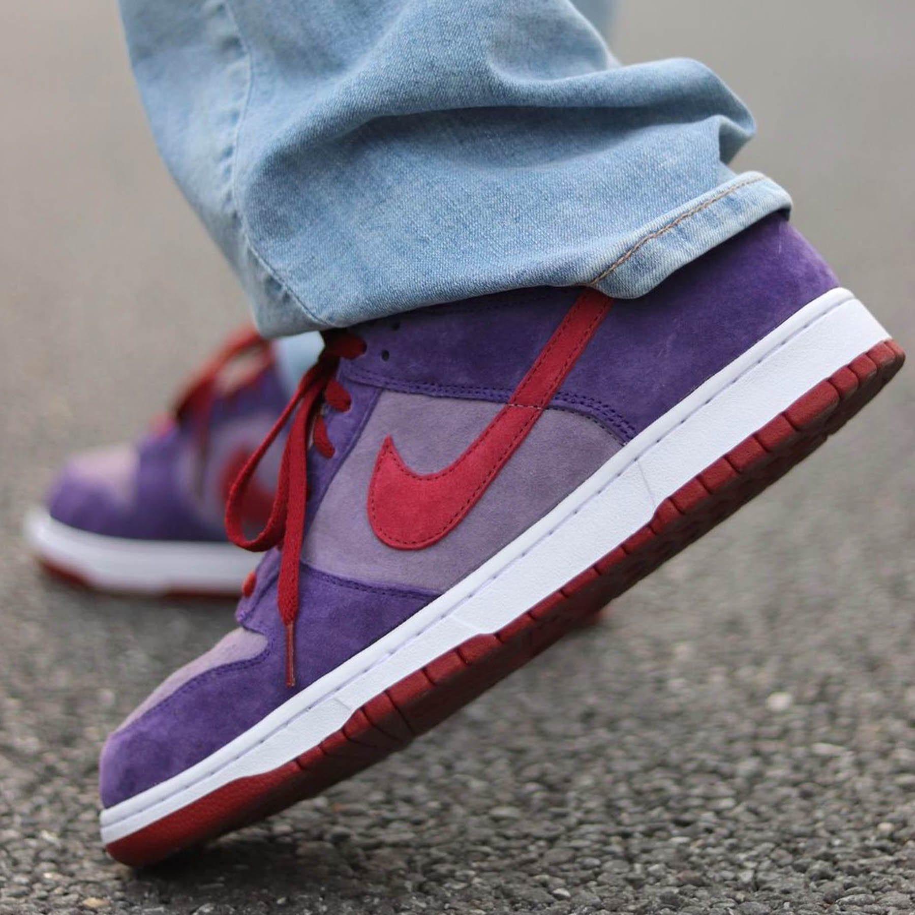 Nike Dunk Low Retro Vol. 1 SP 'Plum' — UK 3 | EU 35.5 | US 3.5 — Lifestyle View