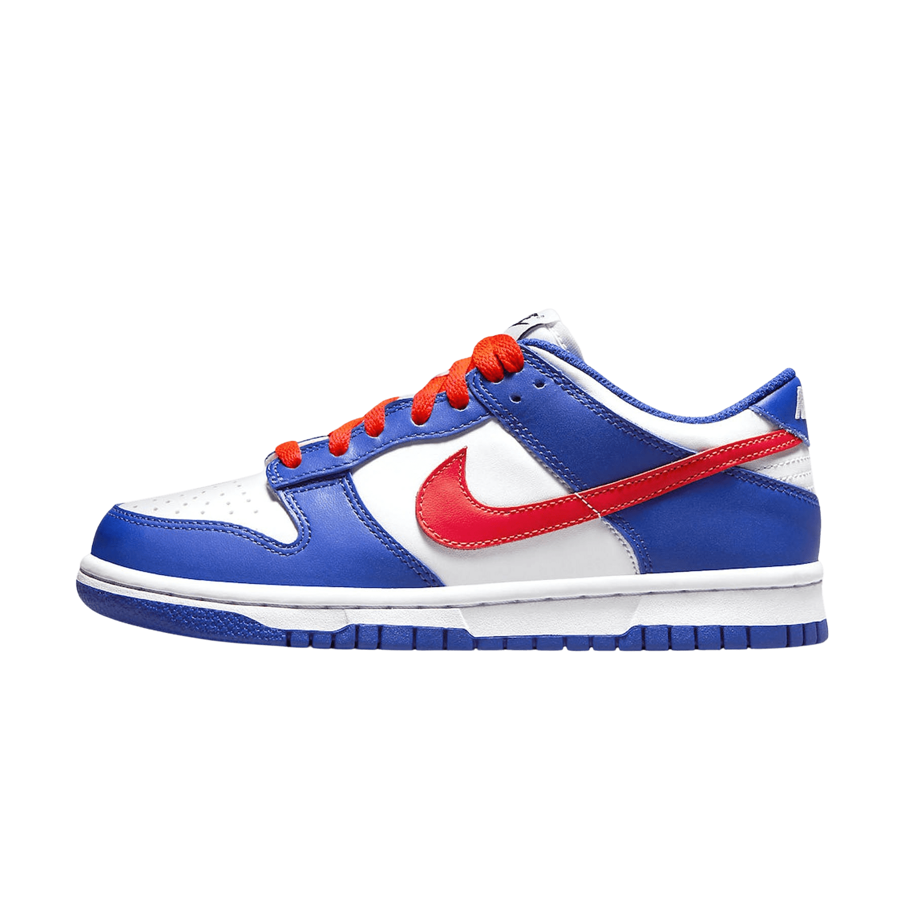 Nike Dunk Low GS 'Mismatched Swoosh' — UK 13.5 | EU 32 | US 1Y — Front View