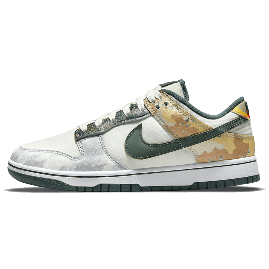 Nike Dunk Low SE 'Sail Multi-Camo' — UK 3 | EU 35.5 | US 3.5 — Front View