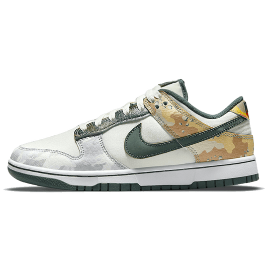 Nike Dunk Low SE 'Sail Multi-Camo' — UK 3 | EU 35.5 | US 3.5 — Front View
