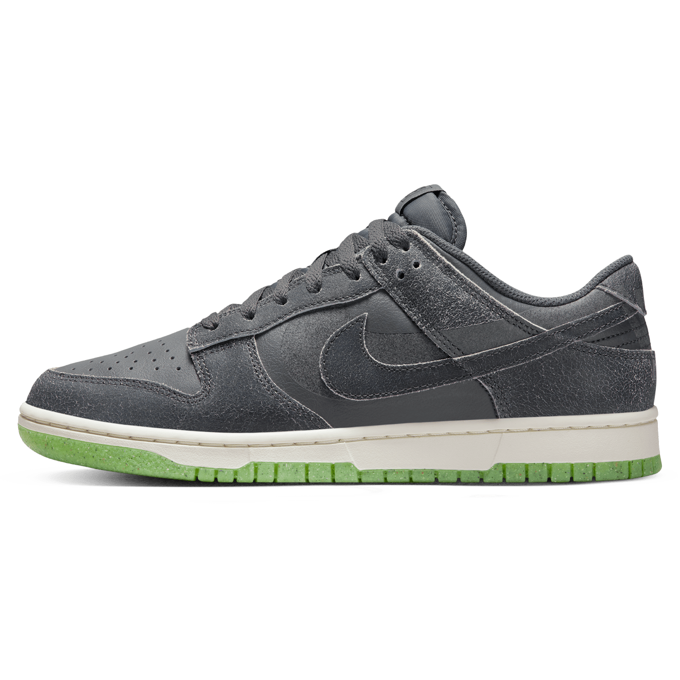 Nike Dunk Low 'Iron Grey Scream Green' — UK 3 | EU 35.5 | US 3.5 — Front View