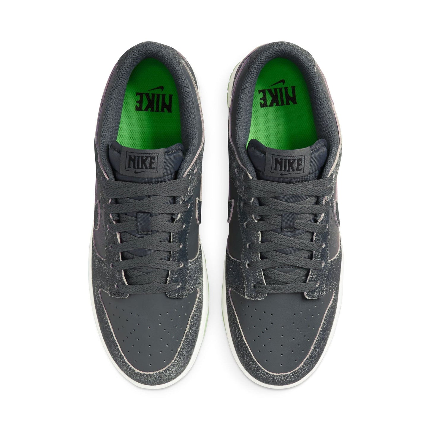 Nike Dunk Low 'Iron Grey Scream Green' — UK 3 | EU 35.5 | US 3.5 — Top View