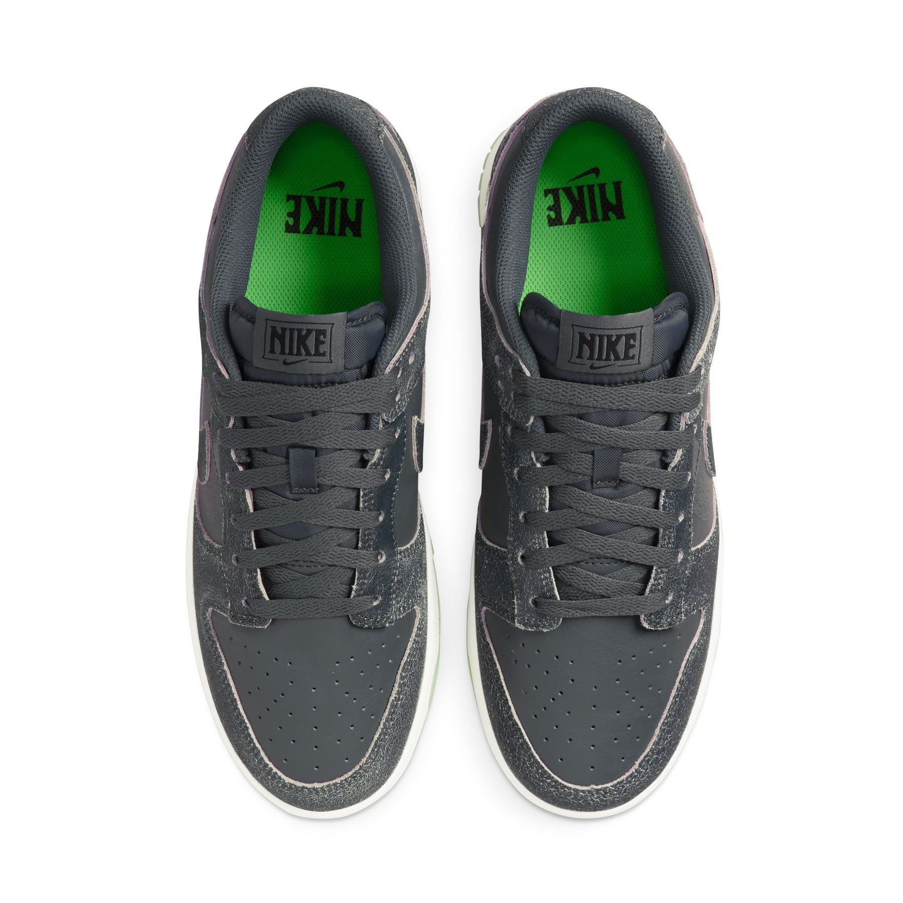 Nike Dunk Low 'Iron Grey Scream Green' — UK 3 | EU 35.5 | US 3.5 — Top View