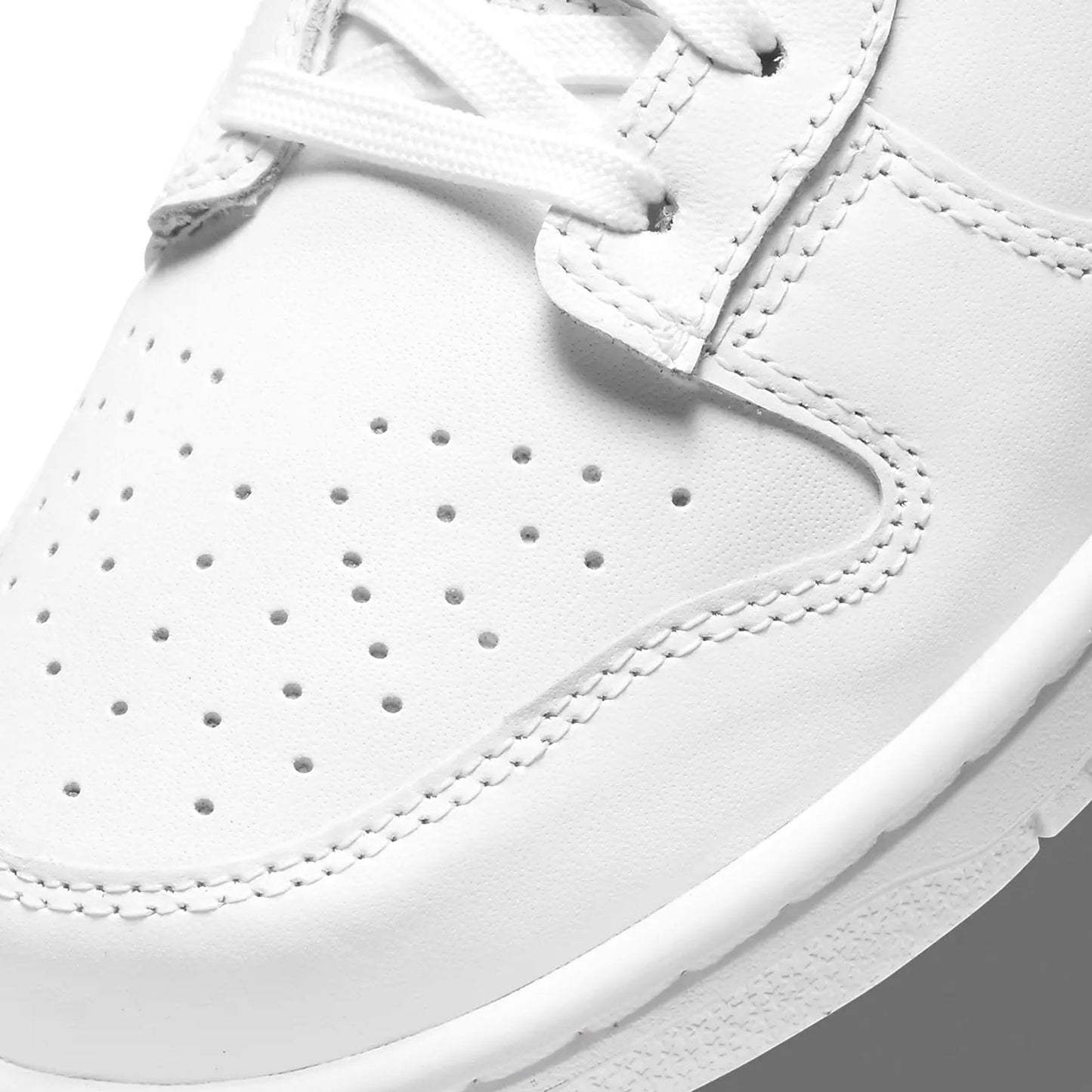 Nike Dunk Low Wmns 'Triple White' — UK 2.5 | EU 35.5 | US 5 — Lifestyle View