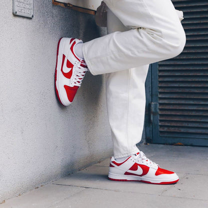 Nike Dunk Low 'White University Red' — UK 3 | EU 35.5 | US 3.5 — Lifestyle View