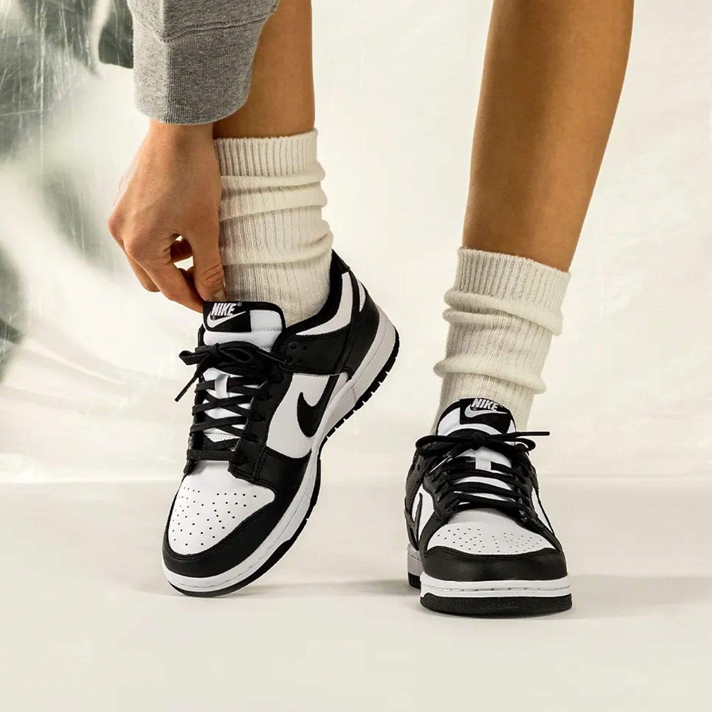 Nike Dunk Low Wmns 'Black White' — UK 2.5 | EU 35.5 | US 5 — Lifestyle View