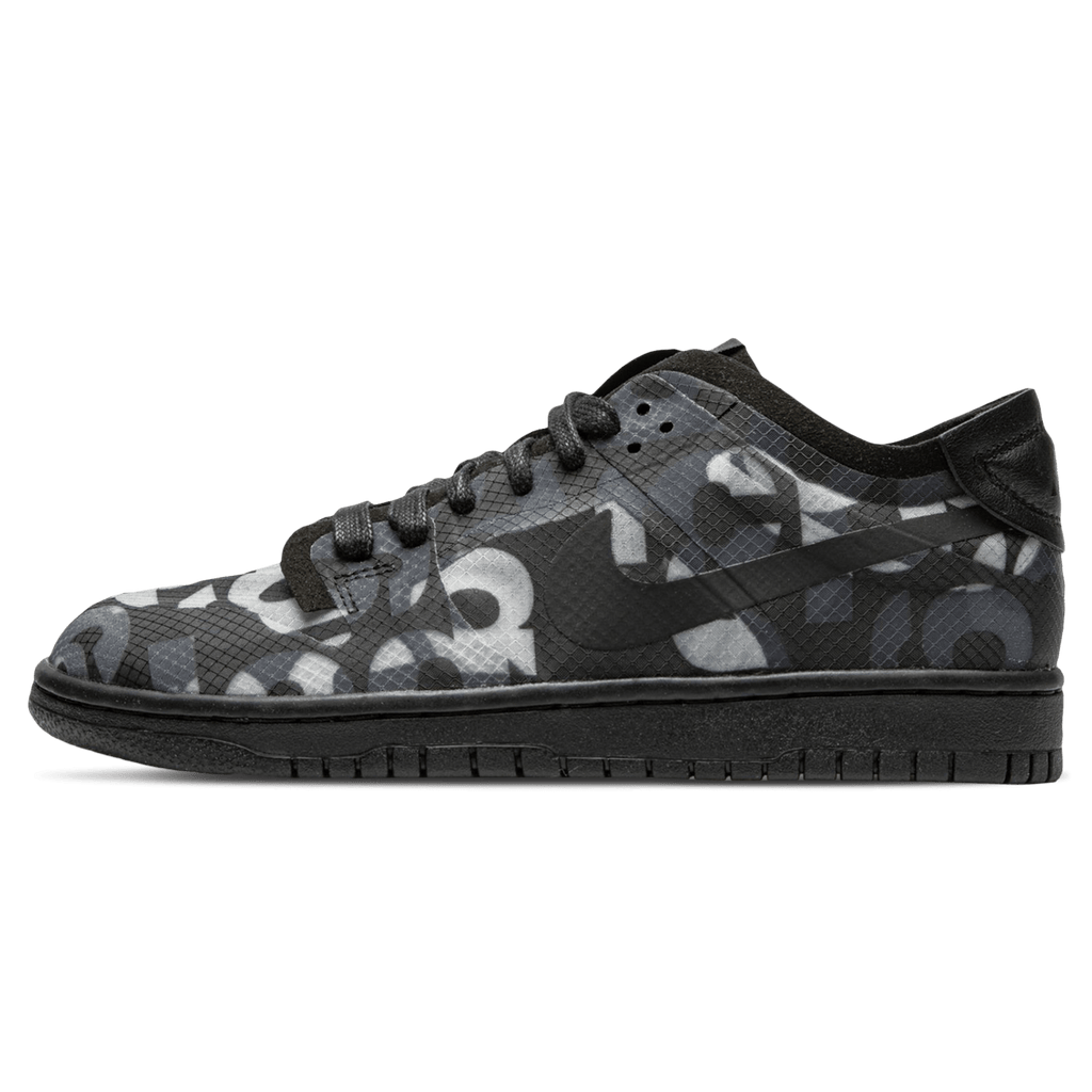 Comme des Garçons x Nike Dunk Low Wmns 'Monogram Print' — UK 2.5 | EU 35.5 | US 5 — Front View