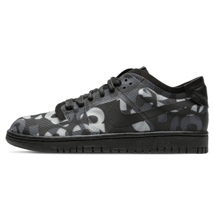 Comme des Garçons x Nike Dunk Low Wmns 'Monogram Print' — UK 2.5 | EU 35.5 | US 5 — Front View