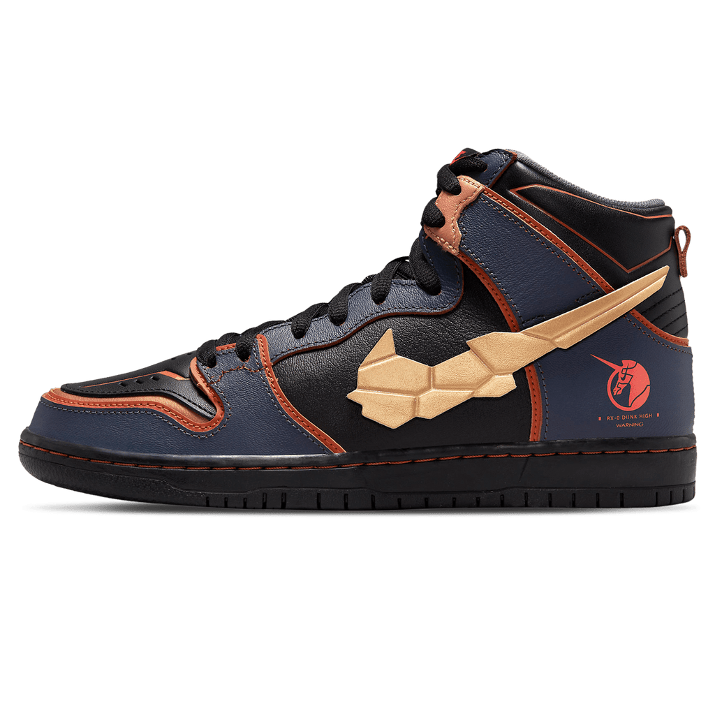 Gundam x Nike Dunk High SB 'Project Unicorn - Banshee Norn' — UK 3 | EU 35.5 | US 3.5 — Front View