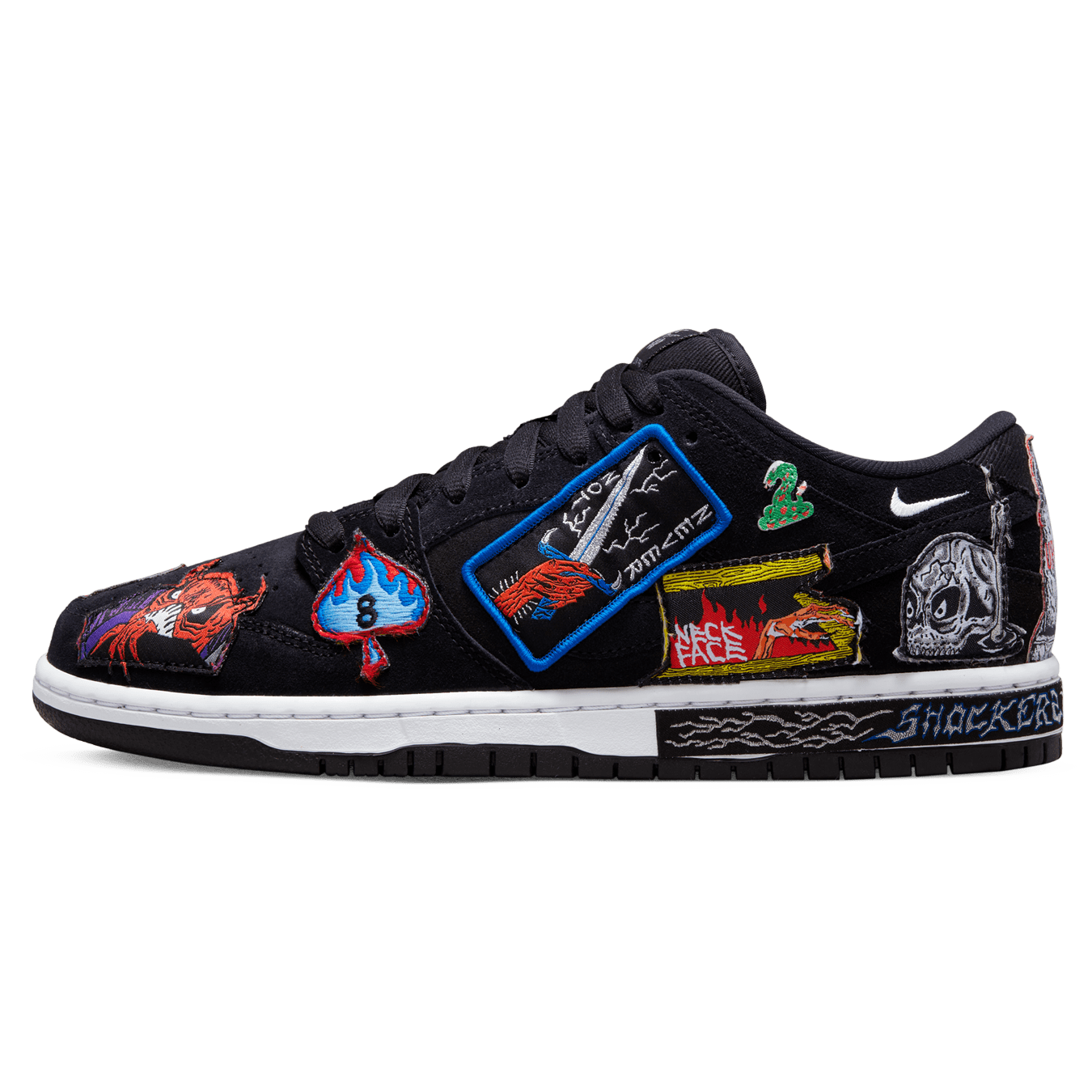 Nike SB Dunk Low Pro QS 'Neckface' — UK 3 | EU 35.5 | US 3.5 — Front View