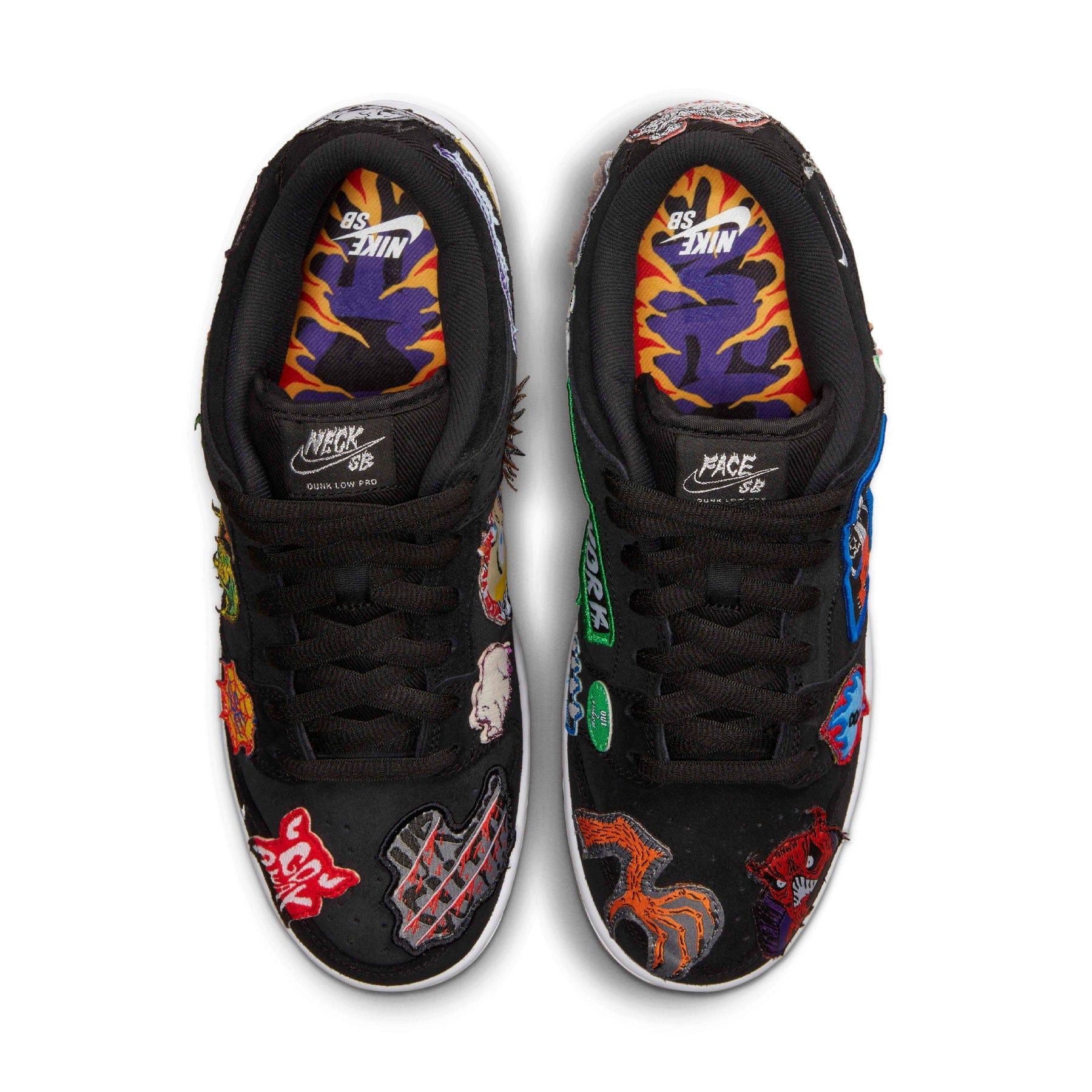 Nike SB Dunk Low Pro QS 'Neckface' — UK 3 | EU 35.5 | US 3.5 — Top View