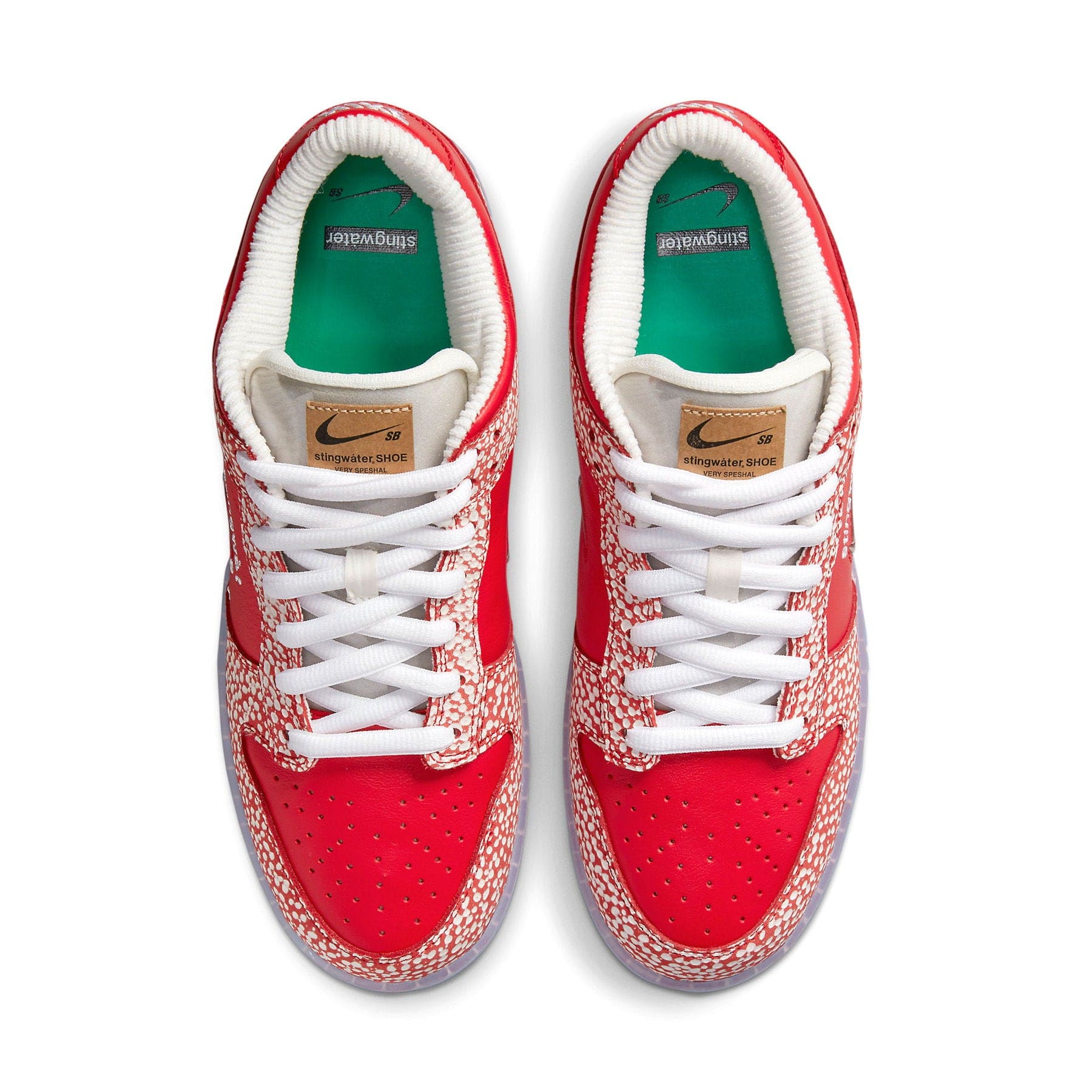 Nike Dunk Low SB x Stingwater 'Magic Mushroom' — UK 3 | EU 35.5 | US 3.5 — Back View