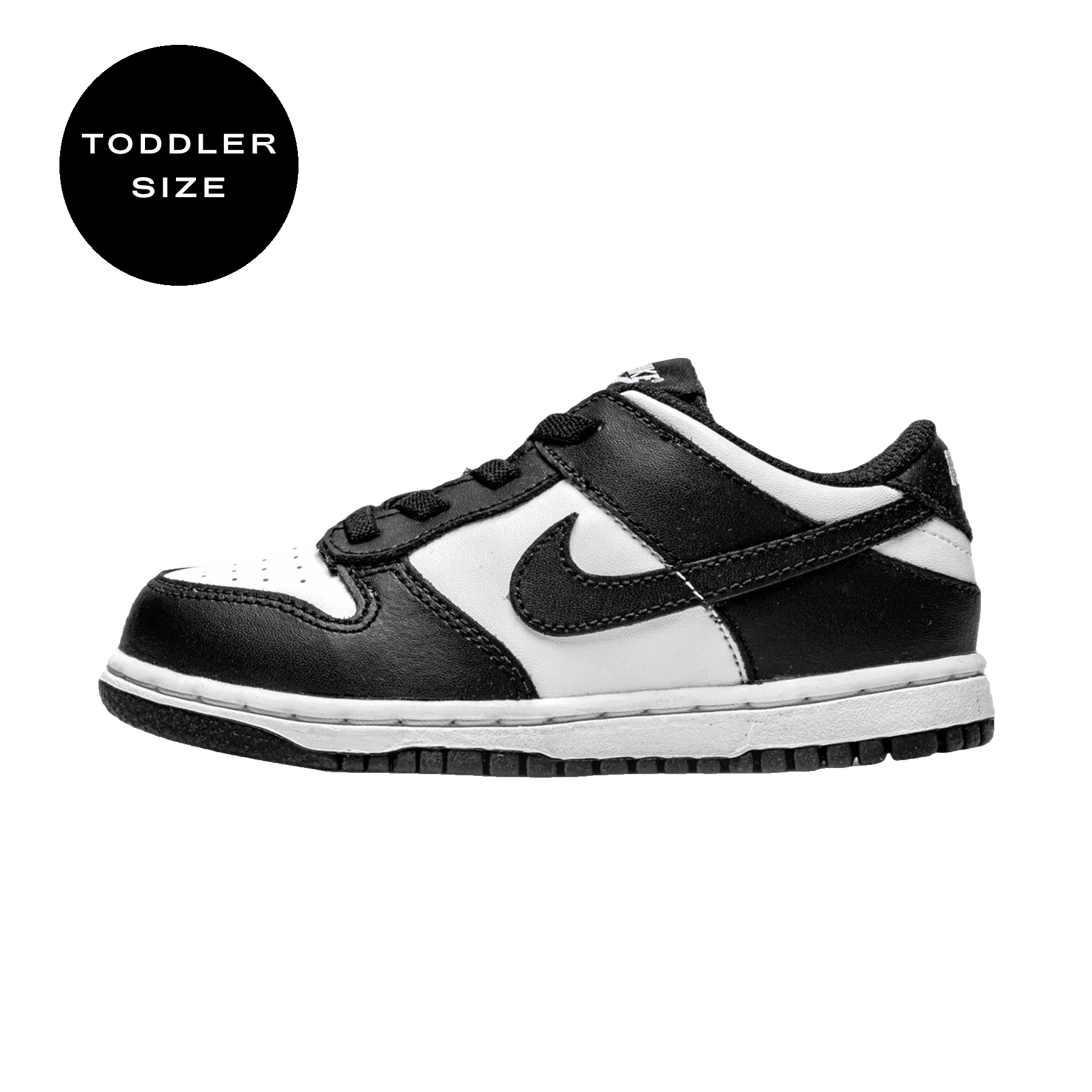 Nike Dunk Low TD (Toddler) ‘Black White’ — UK 0C | EU 15 | US 0C — Front View