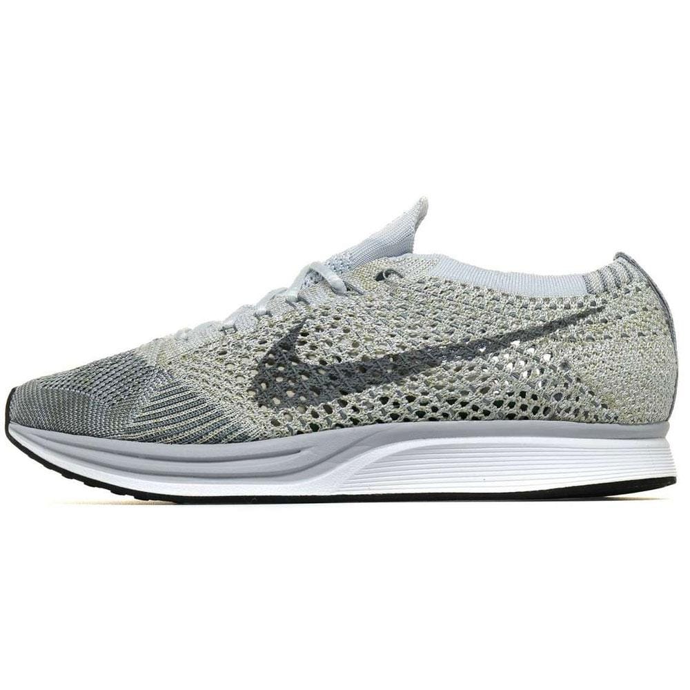 Nike Flyknit Racer Pure Platinum-Cool Grey — UK 3 | EU 35.5 | US 3.5 — Front View