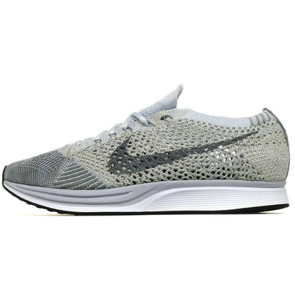 Nike Flyknit Racer Pure Platinum-Cool Grey — UK 3 | EU 35.5 | US 3.5 — Front View