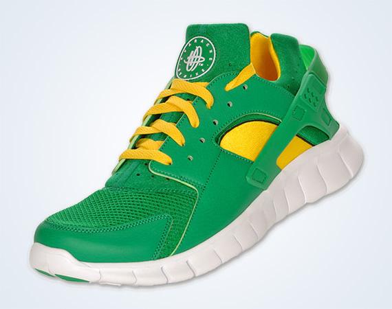 Nike Huarache Free 2012 'Court Green' — UK 3 | EU 35.5 | US 3.5 — Lifestyle View