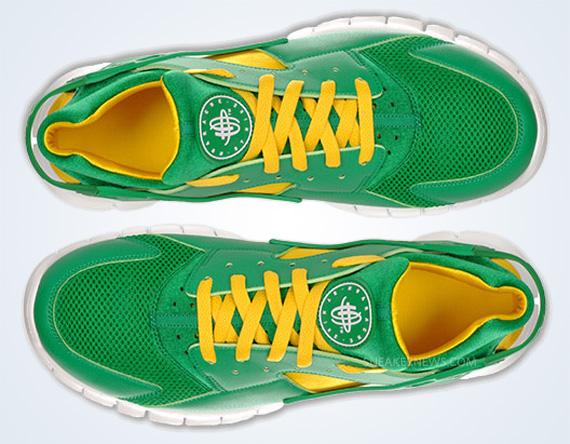 Nike Huarache Free 2012 'Court Green' — UK 3 | EU 35.5 | US 3.5 — Side View