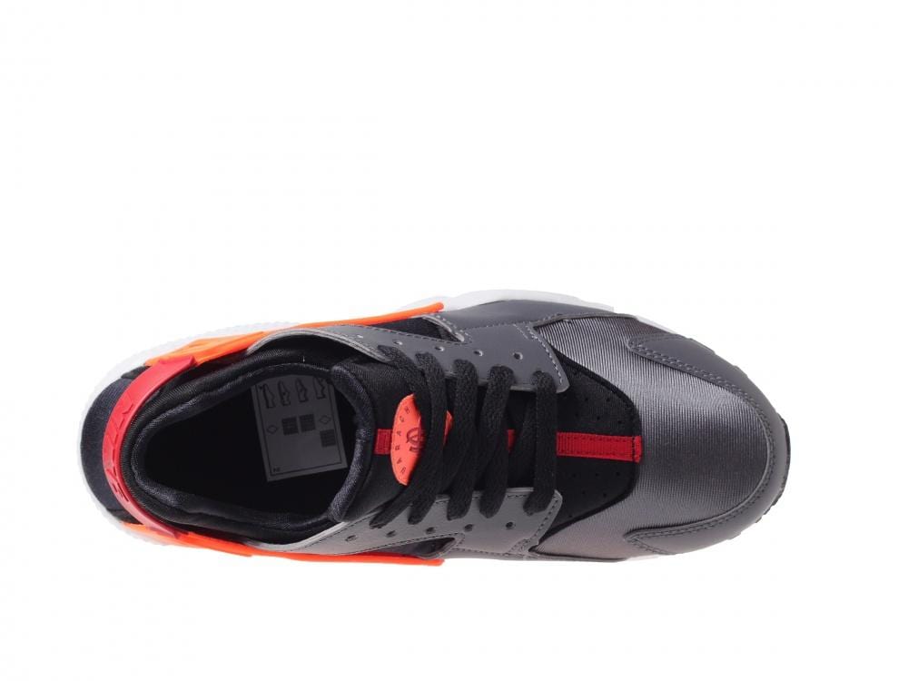 Nike Air Huarache Run GS 'Dark Grey-Hyper Crimson' — UK 13.5 | EU 32 | US 1Y — Side View