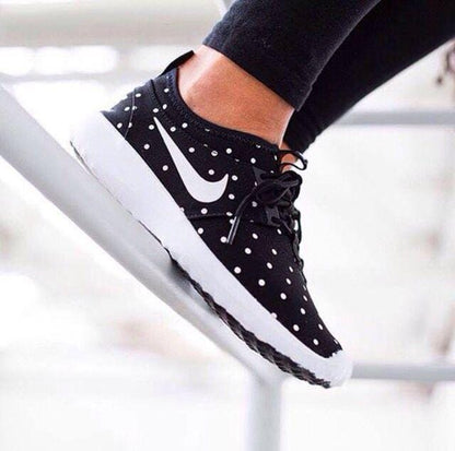 Nike Wmns Juvenate Print Polka Dots 'Black-White' — UK 2.5 | EU 35.5 | US 5 — Lifestyle View