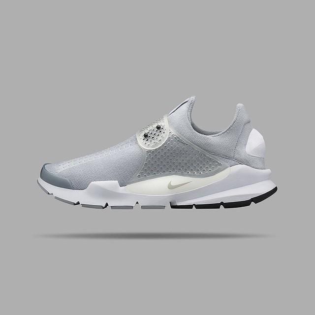 Nike Sock Dart SP (Wolf Grey-White) — UK 3 | EU 35.5 | US 3.5 — Back View