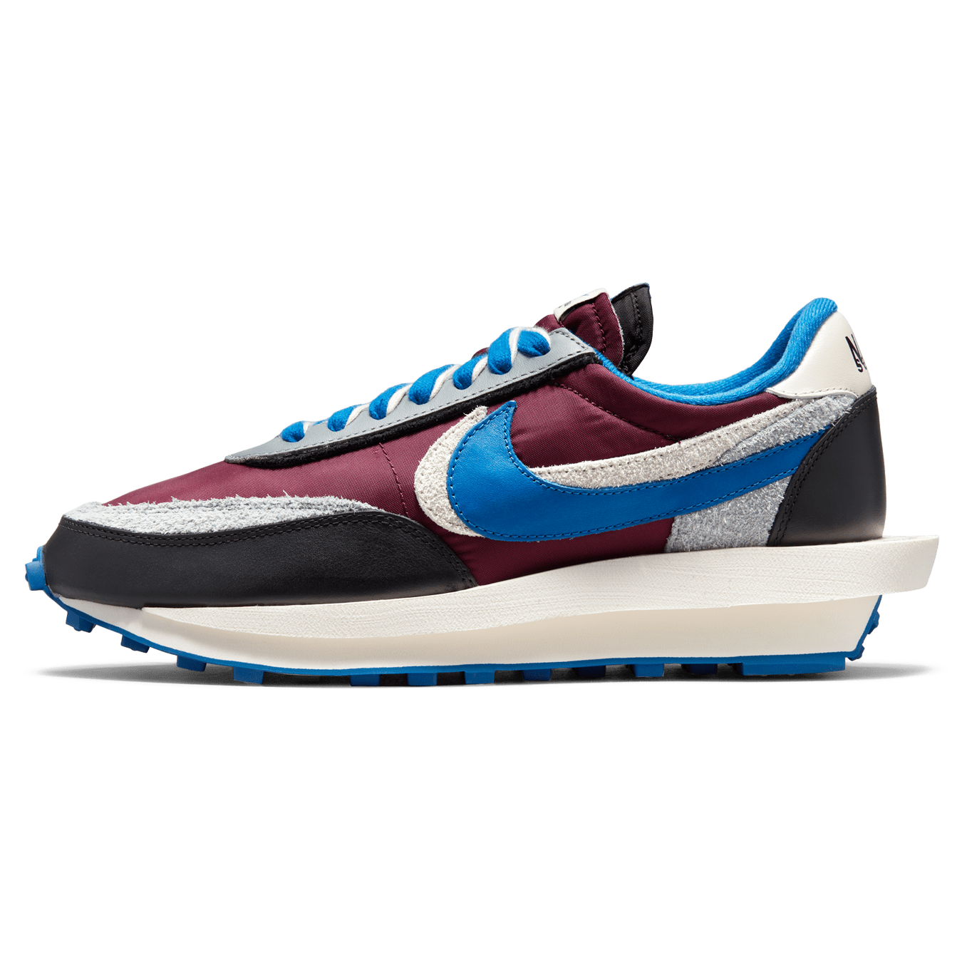 sacai x Undercover x LDWaffle 'Night Maroon Team Royal' — UK 3 | EU 35.5 | US 3.5 — Front View