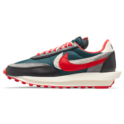 sacai x Undercover x LDWaffle 'Midnight Spruce University Red' — UK 3 | EU 35.5 | US 3.5 — Front View