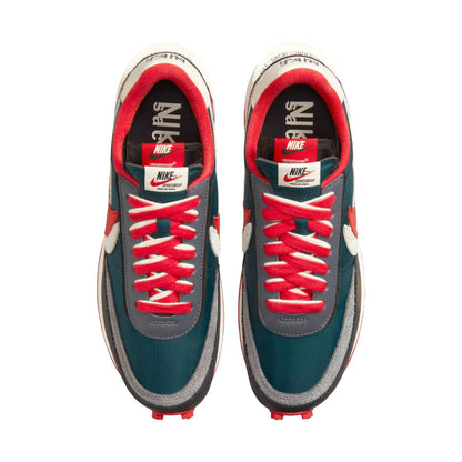 sacai x Undercover x LDWaffle 'Midnight Spruce University Red' — UK 3 | EU 35.5 | US 3.5 — Back View