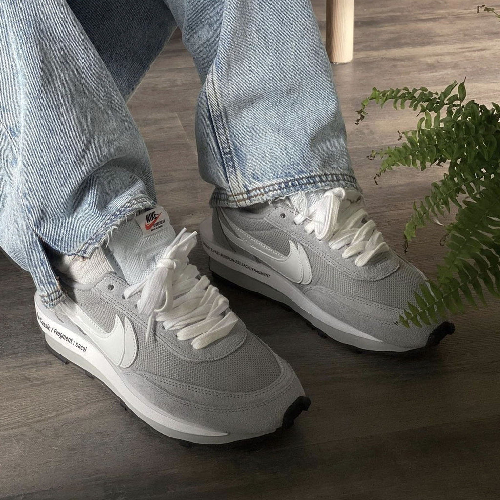 Fragment Design x sacai x Nike LDV Waffle 'Light Smoke Grey' — UK 3 | EU 35.5 | US 3.5 — Lifestyle View