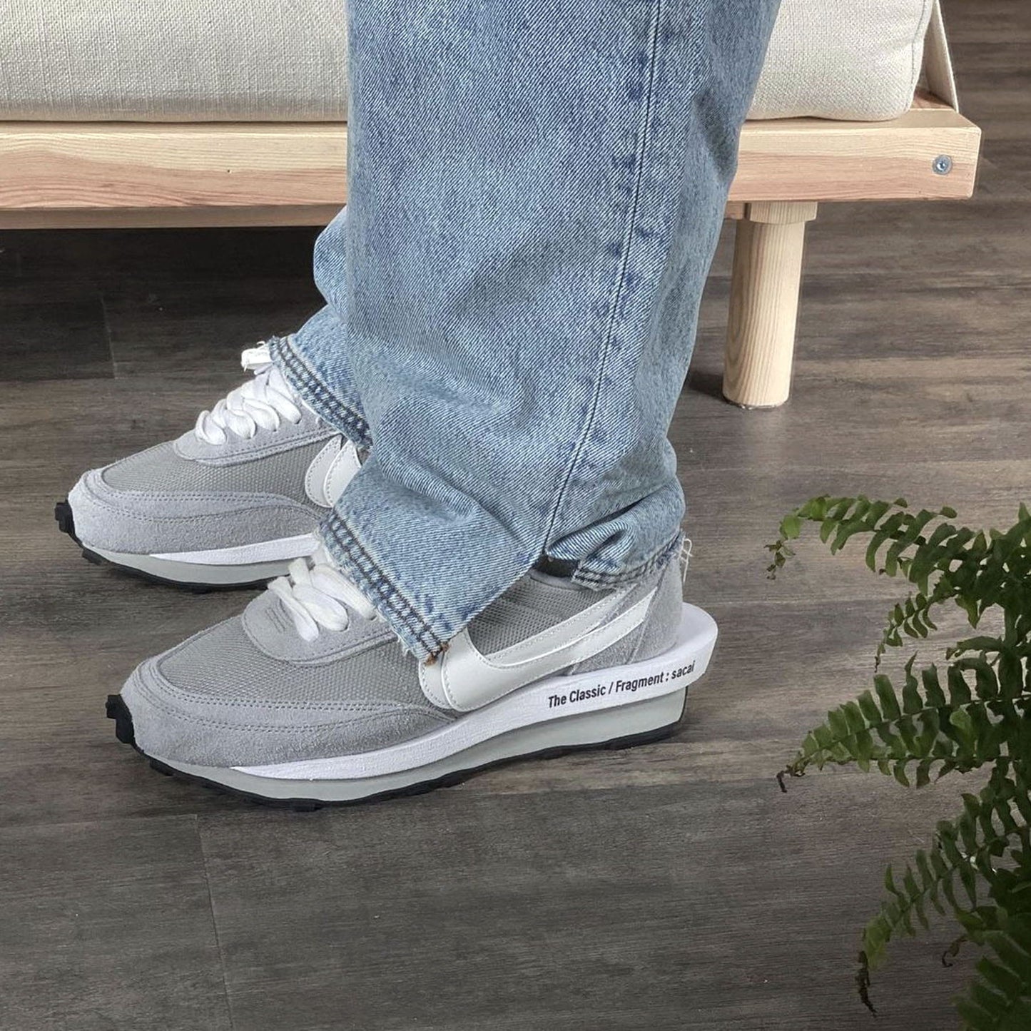Fragment Design x sacai x Nike LDV Waffle 'Light Smoke Grey' — UK 3 | EU 35.5 | US 3.5 — Alternate View 7
