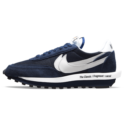 Fragment Design x sacai x Nike LDV Waffle 'Blackened Blue' — UK 3 | EU 35.5 | US 3.5 — Front View
